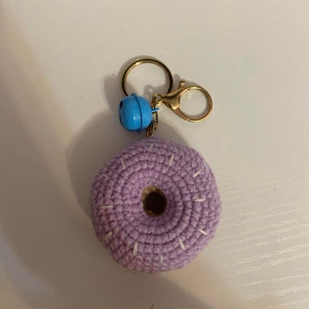 Handmade Crocheted Keychain Donut